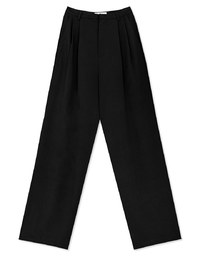 Concealed Placket Pleated Long Pants