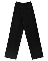 Concealed Placket Pleated Long Pants