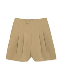 Pleated Waistless Suit Shorts