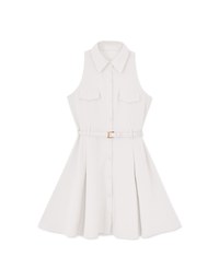 Adventure Style Shirt Vest Mini  Dress (With Belt)