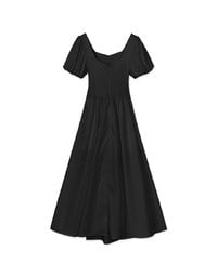 French Retro Hollow Puff Short Sleeve Dress