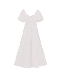 French Retro Hollow Puff Short Sleeve Dress