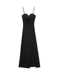 2Way Hollow Bodycon Slit Padded Maxi Dress