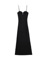 2Way Hollow Bodycon Slit Padded Maxi Dress