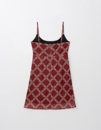 Spaghetti Strap Checkered Cami Mini Dress