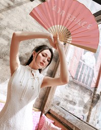 【HXA Design】Qipao DRESS Sheer Lace Side Slit Cheongsam Maxi Dress H04