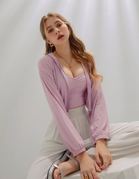 Airy Cool Drawstring Crop Jacket