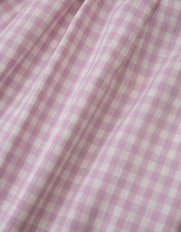 French Plaid Ruched Short Sleeve Set Wear