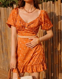 Bohemian Boho Style Starfish Shell Short Sleeve Set Wear