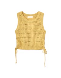 Hole Side Drawstring Knit Vest