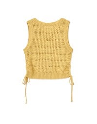 Hole Side Drawstring Knit Vest