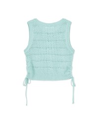 Hole Side Drawstromg Knit Vest