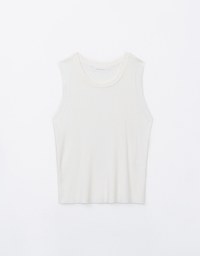 Round Neck Ribbed Knit Tank Top