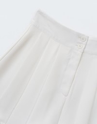 Textured Chiffon Pleated Shorts