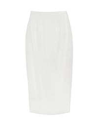 Sheer Bubble Gauze Split Maxi Skirt