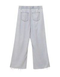 Cool Breeze Pleated Jeans Denim High Waisted Wide Pants Culottes