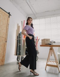 Cooling Skinny Suit High Waisted Wide Pants Culottes