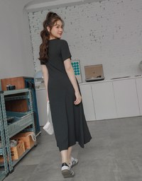 Structured Stitch Maxi Dress