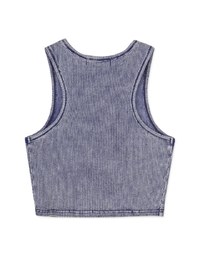 Washed Jeans Denim Cut Out Shoulder Vest