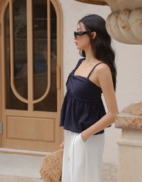 Sweet Asymmetric Knotted Tank Top