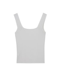 Simple Square Neck Mesh Tank Top