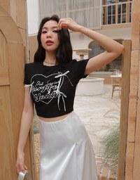 Korean Style Bow Satin Ribbon T-Shirt