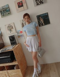 Korean Style Bow Satin Ribbon T-Shirt