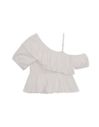 French One Shoulder Ruffle Top