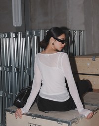 Sheer Two Piece Knit Top