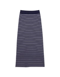Basic Striped Bodycon Long Skirt