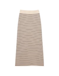 Basic Striped Bodycon Long Skirt