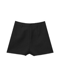 Double Pocket Woolen High Waist Shorts