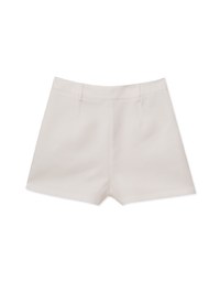 Double Pocket Woolen High Waist Shorts