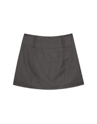 Fitted High Waisted Suit Skort