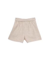 Textured Pleated Shorts (With Belt)