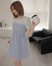 Color Block Adjustable Mini Dress