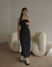 3 WAY Nylon Cargo Side Slit Maxi Dress