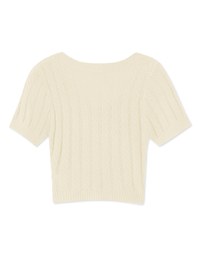 Slightly Sheer Twisted Knit Top