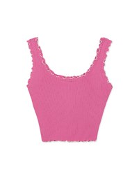 Playful Ruffled Knit Tank Top