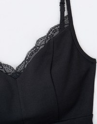 Sexy Lace Trim Thin Strap Cami Bra Top