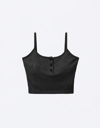 Cooling Lightweight Ribbed Cami Padded Top