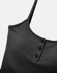 Cooling Lightweight Ribbed Cami Padded Top