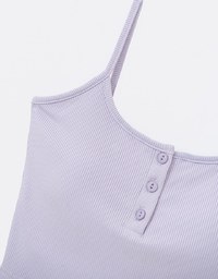 Cooling Lightweight Ribbed Cami Padded Top