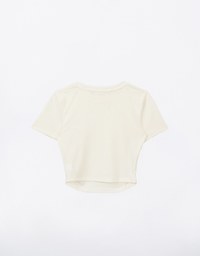 Cooling Ruched Side Fitted Cropped Top