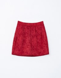 Qipao SKORT Bottom Satin Cheongsam Mini Short Skirt With Golden Clasps( Underpants & Elastic Waistline)