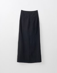 Hidden Placket Double Zipper Slit Long Skirt