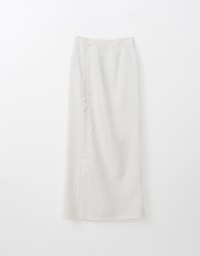 Hidden Placket Double Zipper Slit Long Skirt