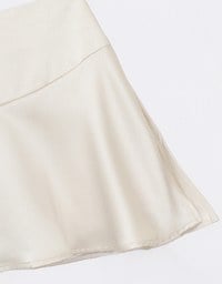 【HEYMAN Design】High Waist Silky Glow Satin A Line Mini Skirt