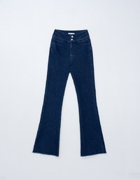 Double C Hourglass Slim Fit Flared Jeans Denim Pants