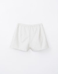 Concealed Placket Faux Leather Shorts